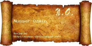 Nusser Ozmin névjegykártya